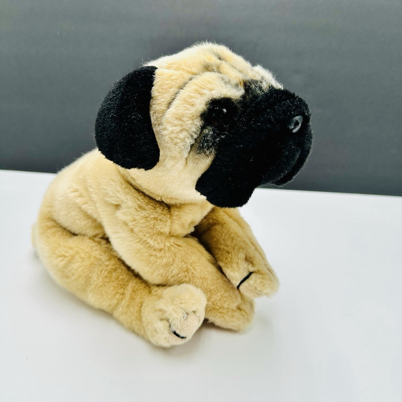 Animal Alley Toys R Us Pug Puppy Dog Plush Realistic 12" Vintage Stuffed 2001 - Picture 5 of 9